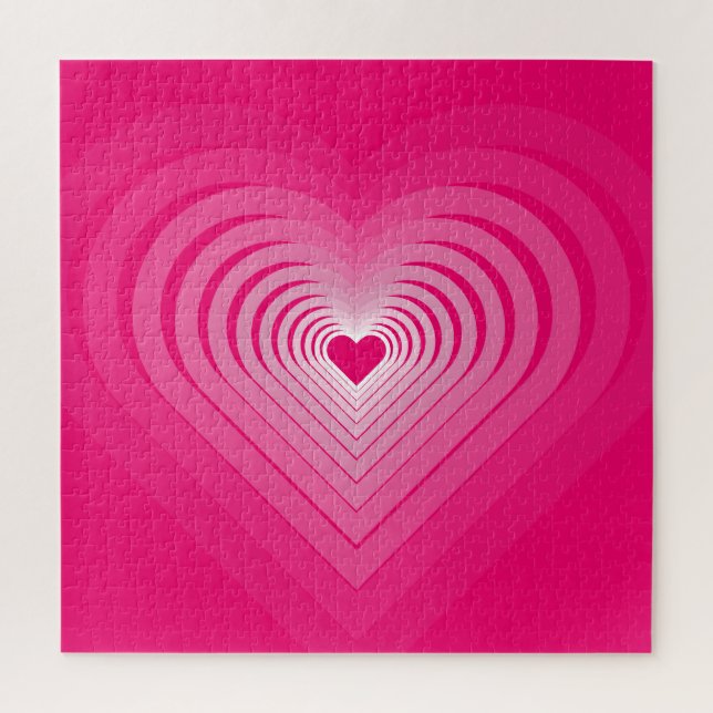 Corações Rosa, Quebra-cabeça de Jigserra, Dão Amor (Vertical)