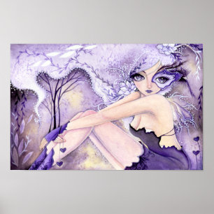 Corações Roxos - Impressão GRANDE