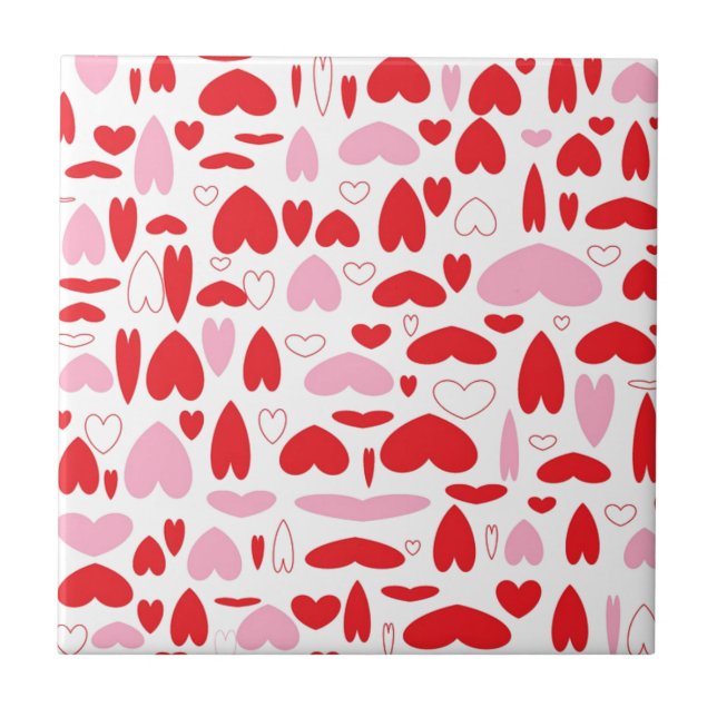 Corações Vermelho E Rosa (Frente)