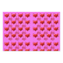 Corações Vermelhos Brilhantes e Rotulo de Amor em