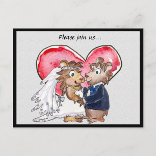 Corações Vermelhos Lindos Convites de Casamento de