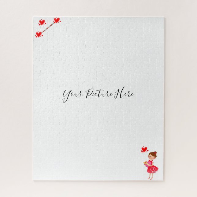 Corações vermelhos quebra-cabeça (Vertical)