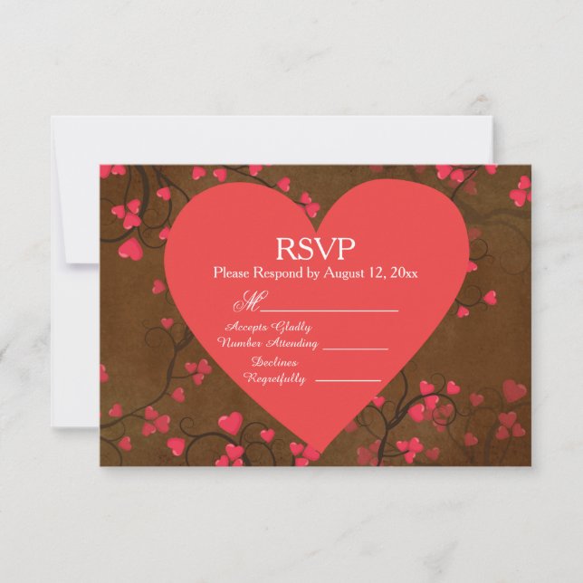 Corações Vermelhos RSVP (Frente)