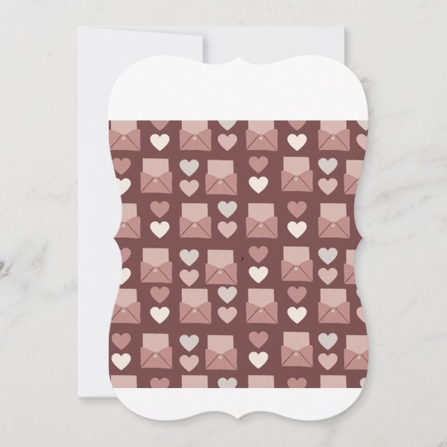 corações voadores, envelopes de amor (Frente)