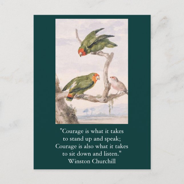 Coragem do cartão inspiracional 1 (Frente)