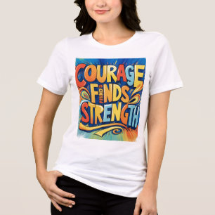 Coragem encontra intensidade do T-Shirt inspiracio
