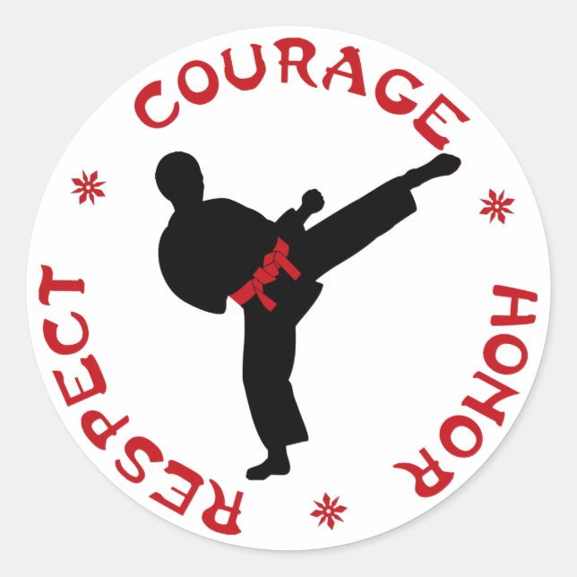 Coragem Honra Respeite os adesivos (Frente)