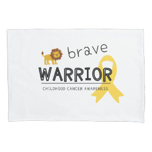 corajoso cancer de infância guerreiro Pillowcase