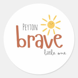 corajoso pequeno e personalizado etiquetas adesiva