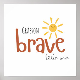 corajoso pequeno símbolo Poster Impressão de nome 