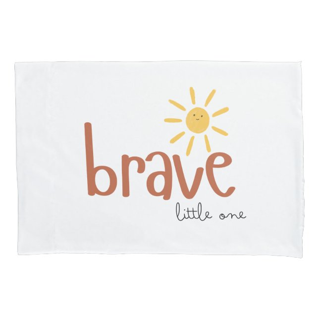 corajoso pequeno Sol giro pillowcase (Frente)