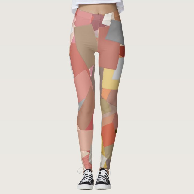 Coral Blocks leggings (Frente)