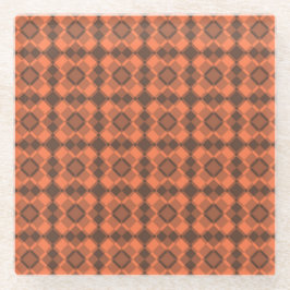 Coral Brown Checker Argyle Pattern