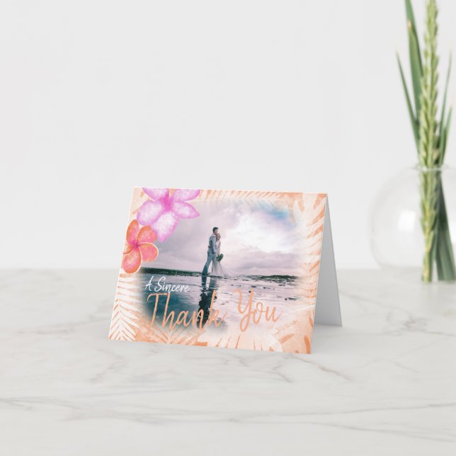 Coral, Cartões de agradecimentos de Flores de Plum (Frente)