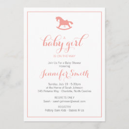 Coral de Convite para Chás de fraldas de Cavalo-Ro