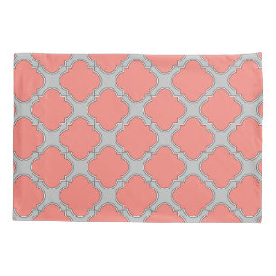 Coral e cinza de Quatrefoil