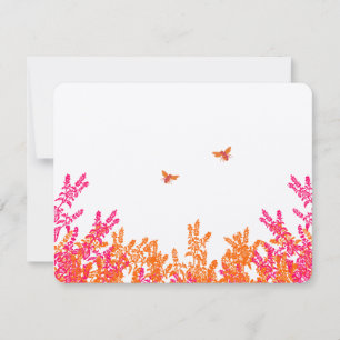 Coral e Pink Wildflower Being RSVP