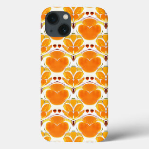 Coral Orange e Cream Batik