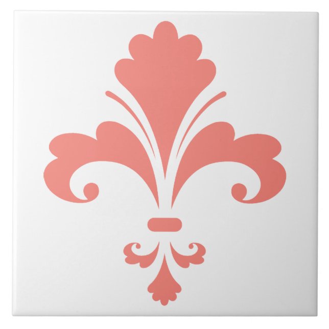 Coral Pink Fleur de lis (Frente)