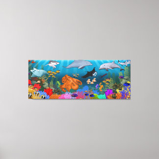Coral Reef impressão de canvas Panorâmica