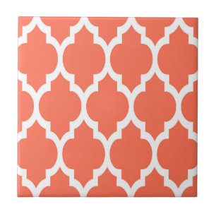 Coral White Quatrefoil Marrocos Padrão #4