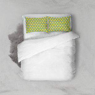 Corante amarelo e azul-bebê, latido, quatrefoil