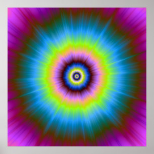 Corante colorido em Poster amarelo-rosa azul