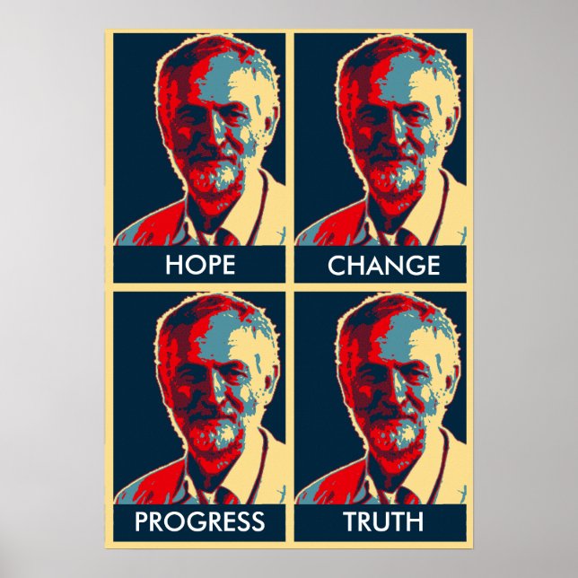 corbyn hope change progress impressão (Frente)
