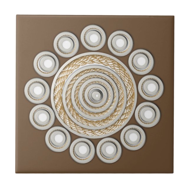 Corda castanha Azulejo cerâmica (Frente)