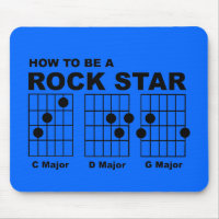 Corda de Guitarra de Rock Star Mousepad Divertido
