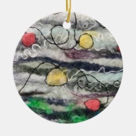 Corda de luzes cortadas em ornamento de fibra redo