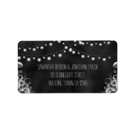 Corda De Luzes De Etiquetas de casamento Médias