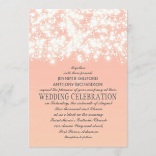 corda elegante ilumina convites de casamento de pê