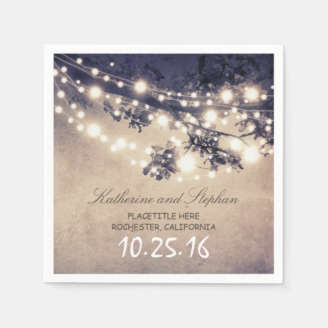 corda russa acende guardanapos de papel azul (Frente)