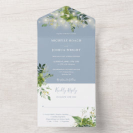 Corda Verde Luz Azul Dusty Casamento