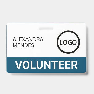 Cordão de Crachá Personalizado de Voluntário Logot