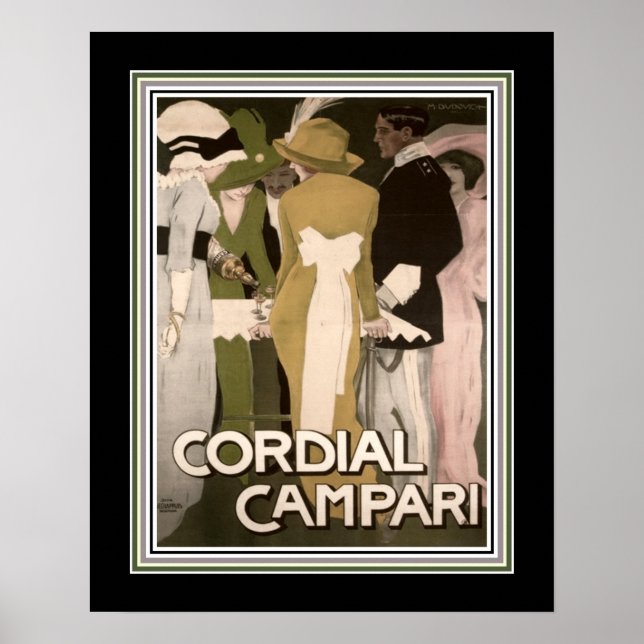 Cordial Compari Vintage Ad Poster (Frente)