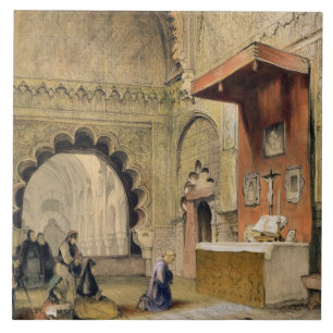 Córdova: Monge que praying em um altar cristão no