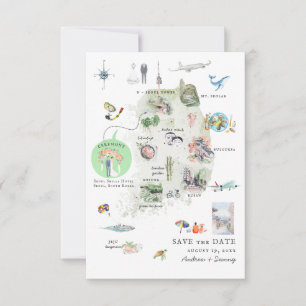 Corea   Mapa Itinerário de Casamento de Destino