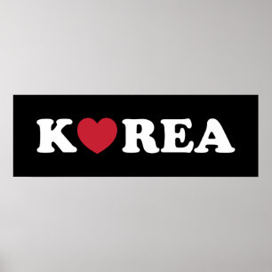 Coreia Love Heart Poster