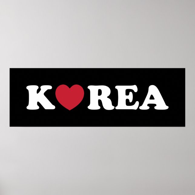 Coreia Love Heart Poster (Frente)