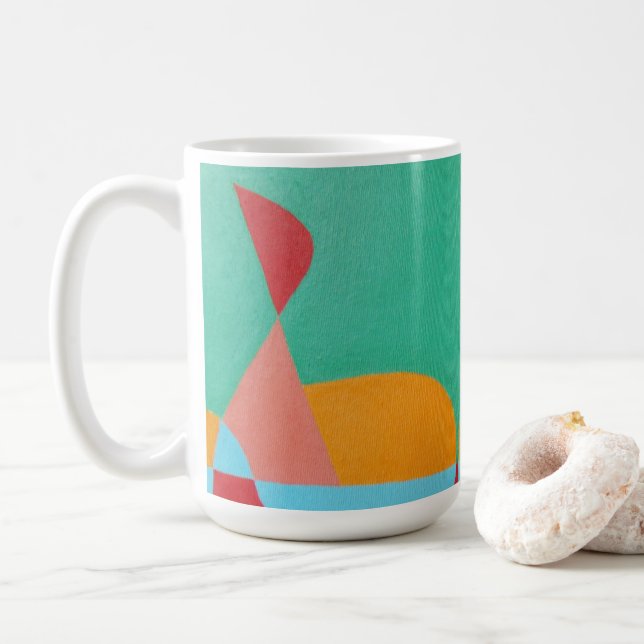 Cores Bonitas e Vibrantes! Caneca de Café (Com Donut)