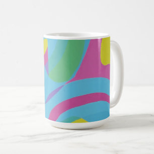 Cores Bonitas e Vibrantes! Caneca de Café
