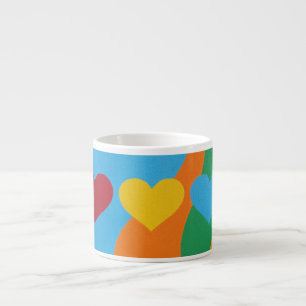 Cores Bonitas e Vibrantes! Caneca de Espresso