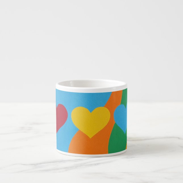 Cores Bonitas e Vibrantes! Caneca de Espresso (Frente)