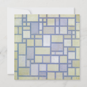 Cores Brilhantes Linhas Cinzas Piet Mondrian