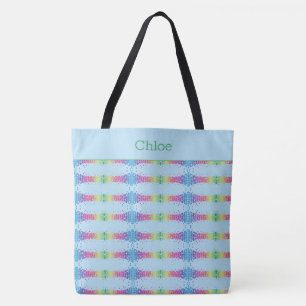 Cores Chic Monogramas Tote Bag