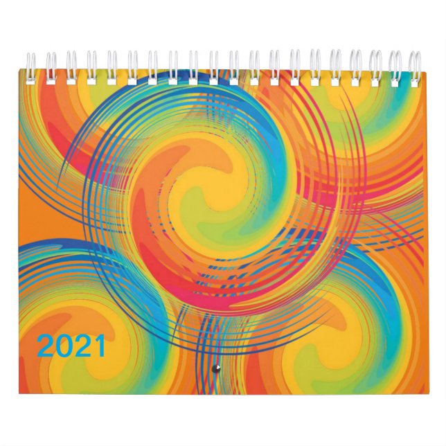 Cores Coloridas do Calendário 2021 (Capa)