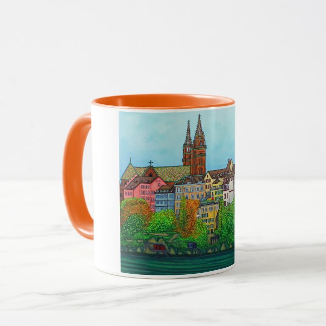Cores da caneca de café de Basileia por Lisa (Frente Esquerda)