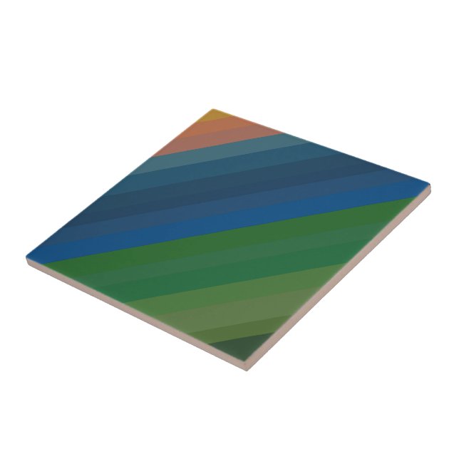 Cores da Paisagem do Nascer do Sol Linhas Diagonai (Lateral)